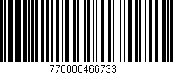 Código de barras (EAN, GTIN, SKU, ISBN): '7700004667331'
