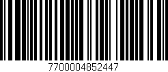 Código de barras (EAN, GTIN, SKU, ISBN): '7700004852447'