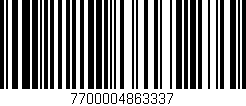 Código de barras (EAN, GTIN, SKU, ISBN): '7700004863337'