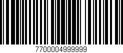 Código de barras (EAN, GTIN, SKU, ISBN): '7700004999999'
