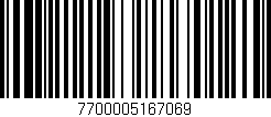 Código de barras (EAN, GTIN, SKU, ISBN): '7700005167069'