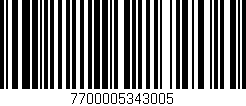 Código de barras (EAN, GTIN, SKU, ISBN): '7700005343005'