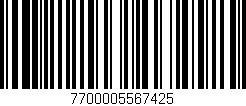 Código de barras (EAN, GTIN, SKU, ISBN): '7700005567425'