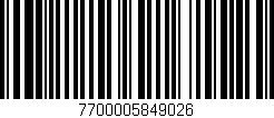 Código de barras (EAN, GTIN, SKU, ISBN): '7700005849026'