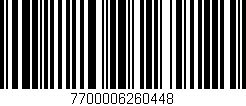 Código de barras (EAN, GTIN, SKU, ISBN): '7700006260448'