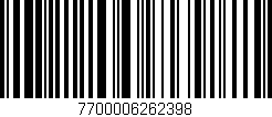 Código de barras (EAN, GTIN, SKU, ISBN): '7700006262398'