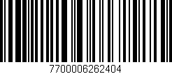 Código de barras (EAN, GTIN, SKU, ISBN): '7700006262404'