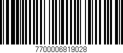 Código de barras (EAN, GTIN, SKU, ISBN): '7700006819028'