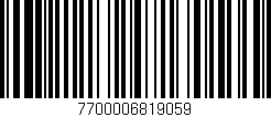 Código de barras (EAN, GTIN, SKU, ISBN): '7700006819059'