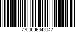 Código de barras (EAN, GTIN, SKU, ISBN): '7700006843047'