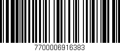 Código de barras (EAN, GTIN, SKU, ISBN): '7700006916383'