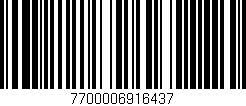 Código de barras (EAN, GTIN, SKU, ISBN): '7700006916437'