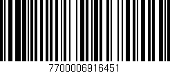 Código de barras (EAN, GTIN, SKU, ISBN): '7700006916451'