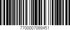 Código de barras (EAN, GTIN, SKU, ISBN): '7700007089451'