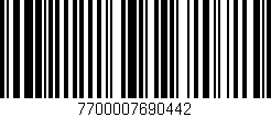 Código de barras (EAN, GTIN, SKU, ISBN): '7700007690442'