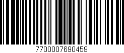 Código de barras (EAN, GTIN, SKU, ISBN): '7700007690459'