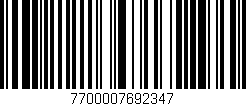 Código de barras (EAN, GTIN, SKU, ISBN): '7700007692347'