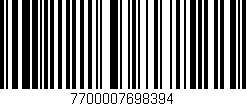 Código de barras (EAN, GTIN, SKU, ISBN): '7700007698394'