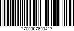 Código de barras (EAN, GTIN, SKU, ISBN): '7700007698417'