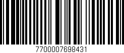 Código de barras (EAN, GTIN, SKU, ISBN): '7700007698431'
