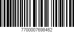 Código de barras (EAN, GTIN, SKU, ISBN): '7700007698462'