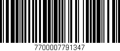 Código de barras (EAN, GTIN, SKU, ISBN): '7700007791347'