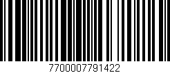 Código de barras (EAN, GTIN, SKU, ISBN): '7700007791422'