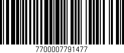 Código de barras (EAN, GTIN, SKU, ISBN): '7700007791477'