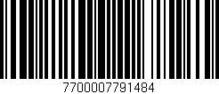 Código de barras (EAN, GTIN, SKU, ISBN): '7700007791484'