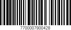 Código de barras (EAN, GTIN, SKU, ISBN): '7700007900428'