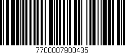 Código de barras (EAN, GTIN, SKU, ISBN): '7700007900435'
