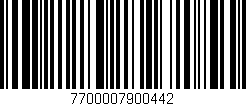 Código de barras (EAN, GTIN, SKU, ISBN): '7700007900442'