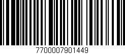 Código de barras (EAN, GTIN, SKU, ISBN): '7700007901449'