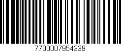 Código de barras (EAN, GTIN, SKU, ISBN): '7700007954339'