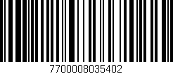 Código de barras (EAN, GTIN, SKU, ISBN): '7700008035402'