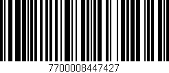Código de barras (EAN, GTIN, SKU, ISBN): '7700008447427'