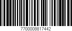 Código de barras (EAN, GTIN, SKU, ISBN): '7700008817442'