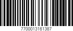 Código de barras (EAN, GTIN, SKU, ISBN): '7700013161387'