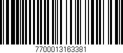 Código de barras (EAN, GTIN, SKU, ISBN): '7700013163381'