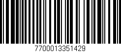 Código de barras (EAN, GTIN, SKU, ISBN): '7700013351429'
