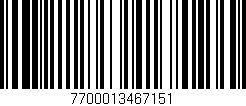 Código de barras (EAN, GTIN, SKU, ISBN): '7700013467151'