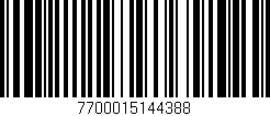 Código de barras (EAN, GTIN, SKU, ISBN): '7700015144388'