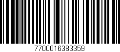 Código de barras (EAN, GTIN, SKU, ISBN): '7700016383359'