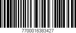 Código de barras (EAN, GTIN, SKU, ISBN): '7700016383427'