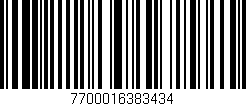 Código de barras (EAN, GTIN, SKU, ISBN): '7700016383434'