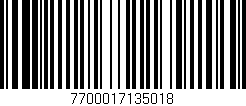 Código de barras (EAN, GTIN, SKU, ISBN): '7700017135018'