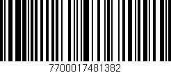 Código de barras (EAN, GTIN, SKU, ISBN): '7700017481382'