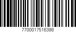 Código de barras (EAN, GTIN, SKU, ISBN): '7700017516398'