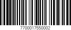 Código de barras (EAN, GTIN, SKU, ISBN): '7700017550002'