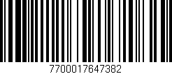 Código de barras (EAN, GTIN, SKU, ISBN): '7700017647382'